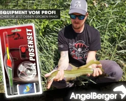 Angel Berger Aal Posen Set Posenmontage mit Knicklicht Ready2Fish Angelset Aal Angelsets