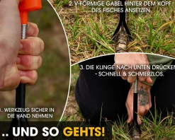 Angel Berger Aaltöter Aalgreifer Fischtöter für Aale Waidgerechter Aalstecher zum Töten vom Aal Werkzeug zum Aalfischen Eel Killer Werkzeug - Messer - Zubehör