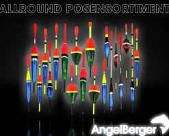 Angel Berger Allround Posensortiment 20 teilig Posenset Knicklichtposen Raubfischposen Stippposen Friedfischposen Schwimmer Angeln Friedfischangeln