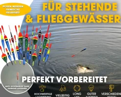 Angel Berger Allround Posensortiment 20 teilig Posenset Knicklichtposen Raubfischposen Stippposen Friedfischposen Schwimmer Angeln Friedfischangeln