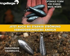 Angel Berger Brandungsblei Set 100g 5 Stück Meeresblei Angelblei Brandungsangeln Blei Meeresangeln Dorschangeln