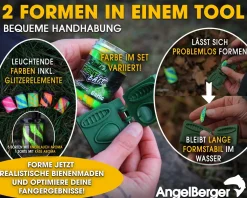 Angel Berger Doppel Baitformer 2 in 1 Forellenteigformer mit Forellenteig Troutbait Forellenköder Angelteig