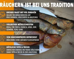 Angel Berger Edelstahl Tischräucherofen mit Brennpaste Räucherofen Smoker Räucherofen