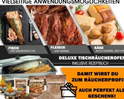 Angel Berger Edelstahl Tischräucherofen mit Brennpaste Räucherofen Smoker Räucherofen
