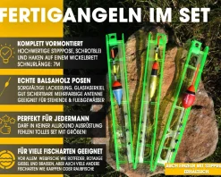 Angel Berger Fertigangelset 3 verschiedene Angelsets Posenmontage Stippangel Handangel Fertigmontage Friedfisch Angeln Friedfischangeln