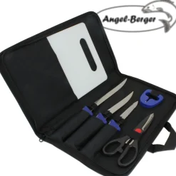 Angel Berger Filetiermesser Set Messer Set  Angelmesser Messerschäfer Anglermesser Werkzeug - Messer - Zubehör