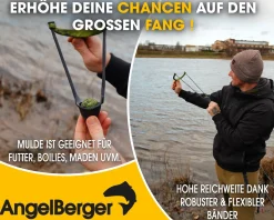 Angel Berger Futterschleuder Eco Schleuder Madenschleuder Catapult Karpfen Zubehör