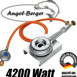 Angel Berger Gasheizung Gasbrenner für Räucherofen 4,2 kW Heizung Räucherschrank Räucherheizung 4200W Räuchern