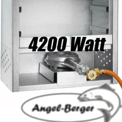 Angel Berger Gasheizung Gasbrenner für Räucherofen 4,2 kW Heizung Räucherschrank Räucherheizung 4200W Räuchern
