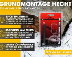 Angel Berger Hecht Grundmontage Set Köderfischmontage Ready2Fish Angelset Pike Dead Bait Stand Up Montage Köderfisch Stehaufbleimontage Angelsets