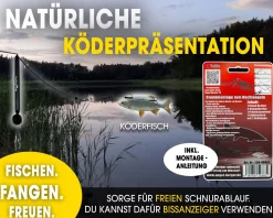 Angel Berger Hecht Grundmontage Set Köderfischmontage Ready2Fish Angelset Pike Dead Bait Stand Up Montage Köderfisch Stehaufbleimontage Angelsets