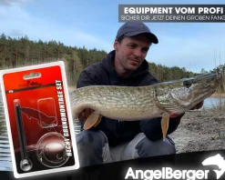 Angel Berger Hecht Grundmontage Set Köderfischmontage Ready2Fish Angelset Pike Dead Bait Stand Up Montage Köderfisch Stehaufbleimontage Angelsets