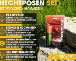 Angel Berger Hecht Posen Set 15g Köderfischmontage Ready2Fish Angelset Hecht Angelsets