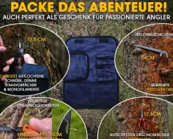 Angel Berger Hechtwerkzeugkit mit Tasche Raubfisch Tools mit Tasche Werkzeugset Angler Angelmesser Angelzange Hechtangeln