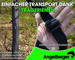 Angel Berger Keschertasche Camo Net Bag Stink Bag Tasche für Angelkescher Fishing Bag Angelzubehör