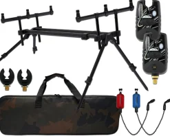 Angel Berger Luxus Rod Pod Set mit Tasche Bissanzeiger Rutenauflagen Karpfen Rod Pod