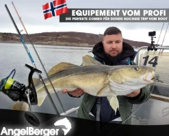 Angel Berger Meerescombo Angelset Norwegen Pilkset Pilkrute mit Stationärrolle Meeresangeln Norway Meeresangelset Angelsets