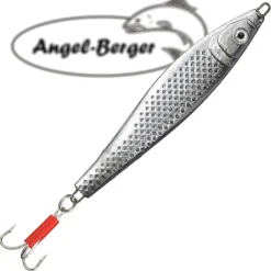 Angel Berger Pilker schwarz silber Meeresköder Norwegen Dorschangeln Pilk Ostsee  Angelköder