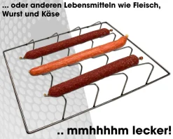 Angel Berger Premium Räucherrost Fischkörbchen 34 x 25cm Edelstahl Räuchern