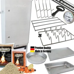 Angel Berger Premium Räucherofen mit Elektroheizung 2300W Räucherschrank Smoker Räuchern