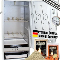 Angel Berger Premium Räucherofen mit Gasheizung 2500W Räucherschrank Smoker Räuchern