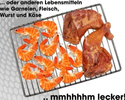 Angel Berger Premium Räucherrost Flachrost 34 x 25 cm Edelstahl Räuchern