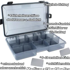 Angel Berger Pro Tackle Box Medium  Kunstköderbox Köderbox wasserdicht Zubehörbox Angelzubehör
