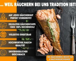 Angel Berger Räucherchips Buche 15Kg Räucherspäne  Räuchern