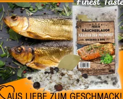 Angel Berger Räucherlauge Kräuter der Provence 600g Räucherlake Fisch Räuchern Räuchergewürz Smoker Fischgewürz Räuchermehl & Gewürze