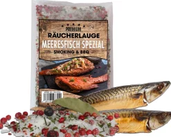 Angel Berger Räucherlauge Meeresfisch Spezial 600g Räucherlake Fisch Räuchern Räuchergewürz Smoker Fischgewürz Räuchermehl & Gewürze