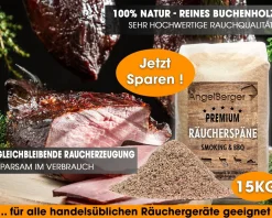 Angel Berger Räuchermehl Buche Deluxe 15Kg räucherspäne Räuchern