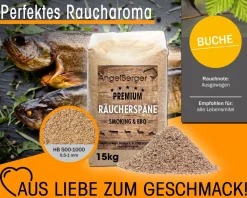 Angel Berger Räuchermehl Buche Deluxe 15Kg räucherspäne Räuchern