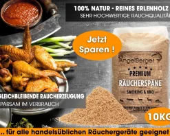 Angel Berger Räuchermehl Erle 10kg Räucherspäne Räuchern
