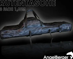 Angel Berger Rutentasche Camo mit 3 Fächern Rutenfutteral Rod Bag Angelrutentasche Rod Case Angeltasche für Angelruten Zielfische