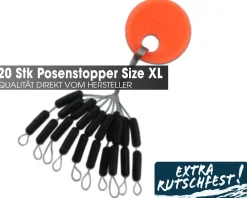 Angel Berger Schnurstopper extra strong XL Silikon Stopper Posenstopper Angelzubehör