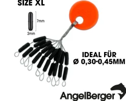 Angel Berger Schnurstopper extra strong XL Silikon Stopper Posenstopper Angelzubehör