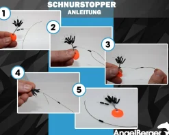 Angel Berger Schnurstopper extra strong XL Silikon Stopper Posenstopper Angelzubehör