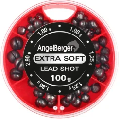 Angel Berger Schrotblei Bleischrot Sortiment Klemmblei Lead Shots Grob 100g Friedfischangeln