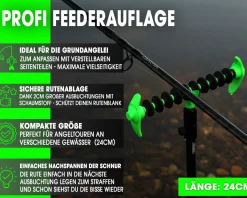 Angel Berger Spezi Feederauflage Rutenauflage Feedern Rutenhalter Feeder Rod Rest Feederablage Angelrutenhalter Angelzubehör
