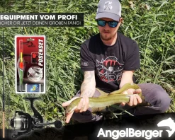 Angel Berger Steck Angelset Rute Rolle mit Zubehör Aal Angelsets