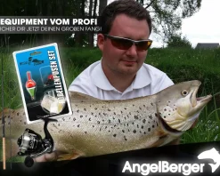 Angel Berger Steck Angelset Rute Rolle mit Zubehör Forelle Angelsets