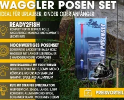 Angel Berger Steck Angelset Waggler Posen Set Posenmontage Ready2Fish Angelpose Fishing Float Set Posenset  Angelsets
