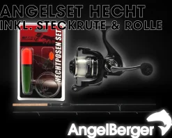 Angel Berger Steck Angelset Rute Rolle mit Zubehör Hecht Angelsets