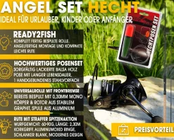 Angel Berger Steck Angelset Rute Rolle mit Zubehör Hecht Angelsets