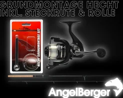 Angel Berger Steck Angelset Hecht Grundmontage Rute Rolle Angelzubehör Köderfischmontage Ready2Fish Angelset Fishing Set Pike Dead Bait Grundangel Angelset Köderfischangeln Angelsets