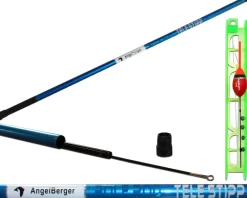 Angel Berger Stipprute mit Fertigangel Pole Rod Kinderangel Köderfischangel Polerute Stippe Angel Set Teleskopruten
