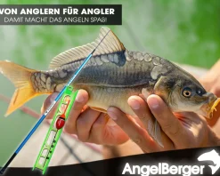 Angel Berger Stipprute mit Fertigangel Pole Rod Kinderangel Köderfischangel Polerute Stippe Angel Set Teleskopruten