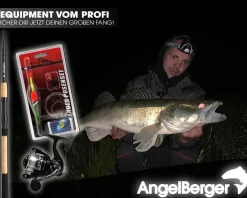 Angel Berger Tele Angelset Zander Rute Rolle mit Zubehör Angelsets