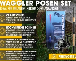 Angel Berger Tele Angelset Waggler Posen Set Posenmontage Ready2Fish Angelpose Fishing Float Set Posenset Angeln Angelsets