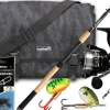 Angel Berger Tele Angelset Forelle mit Tasche und Zubehör Trout Fishing Set Angelrute Angelrolle Forellenköder Angelsets